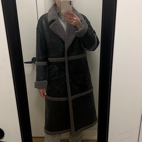 Faux shearling leather jacket NWOT - Picture 7 of 14